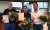 von links nach rechts: Stefan Mertin, 30 Jahre, Frank Koch 10 Jahre, Christian H&ouml;lz 25 Jahre 