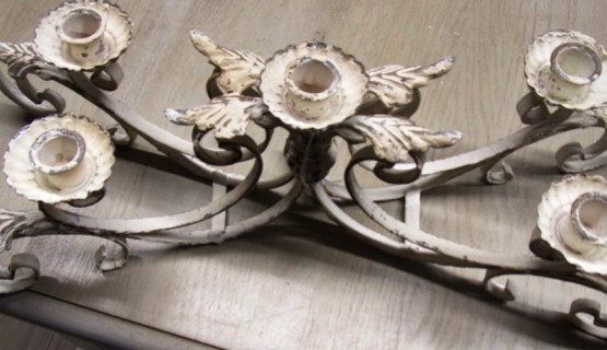 5-flammiger Leuchter Vintage creme &euro;  49,90