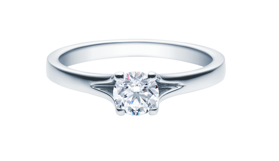 Ring mit halbgeschlossener Fassung