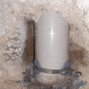 Wasserschaden  ein angebortes Abwasserrohr