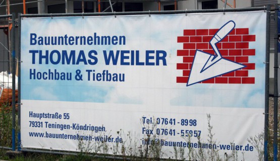 Banner f&uuml;r Ger&uuml;ste, Bauz&auml;une und Fassaden